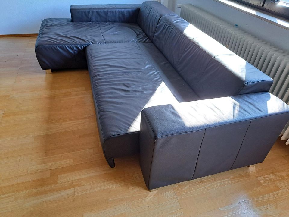 Heute 250Euro Ledersofa Ledercouch Braun ausziehbar Schlafunktion in Mettmann