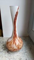 DDR Vase mundgeblasen weiß braun Retro antik Vintage Hessen - Rodgau Vorschau