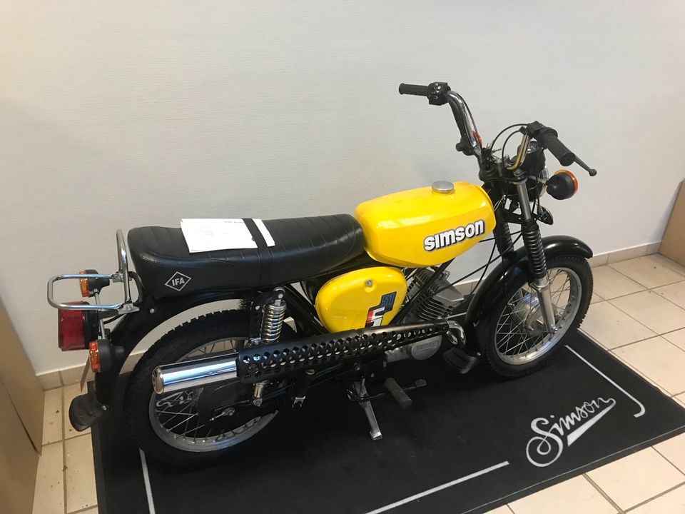 Simson S51 Enduro Gelb NEUER MOTOR 50ccm 60km/h Papiere Vape NEU in Calbe (Saale)