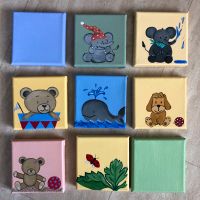 Mini Bilder, Teddy, Elefant, Namensschild Kinderzimmer,handgemalt Baden-Württemberg - Wangen im Allgäu Vorschau