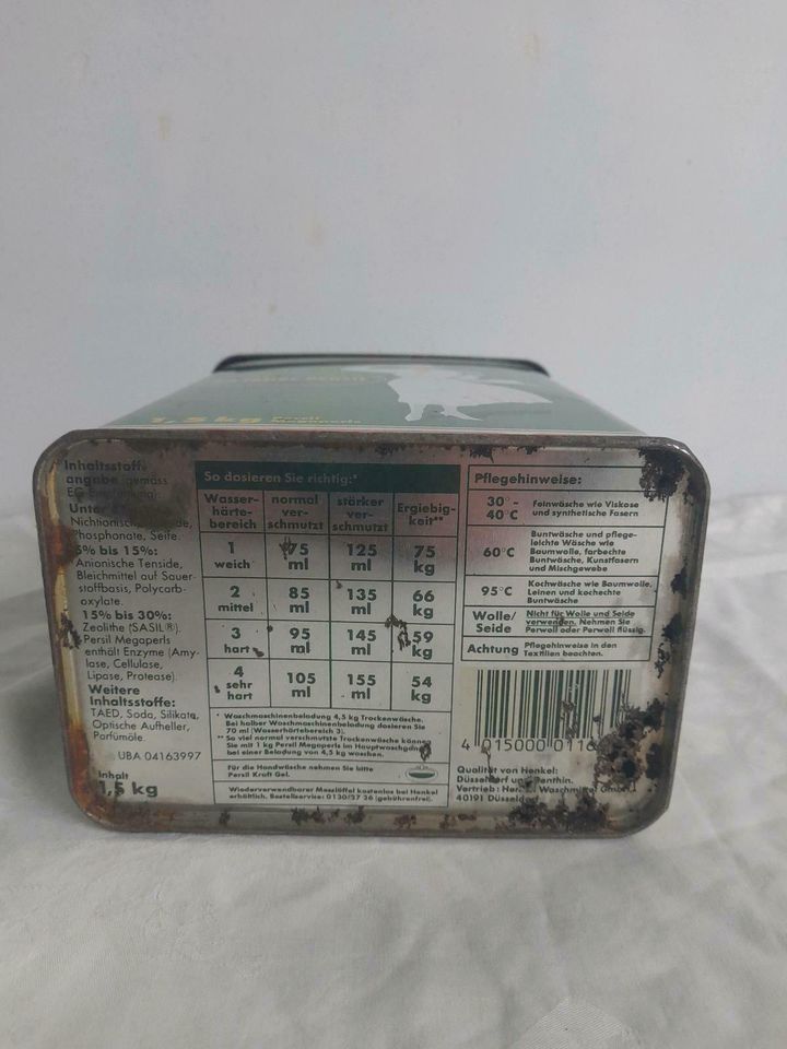 90 Jahre Persil Blech Dose 1907-1977 1,5 kg Retro Vintage in Burgheim