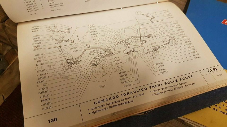 Fiat 130 Originale Teilelisten in Text und Bild, sehr umfangreich in Köln