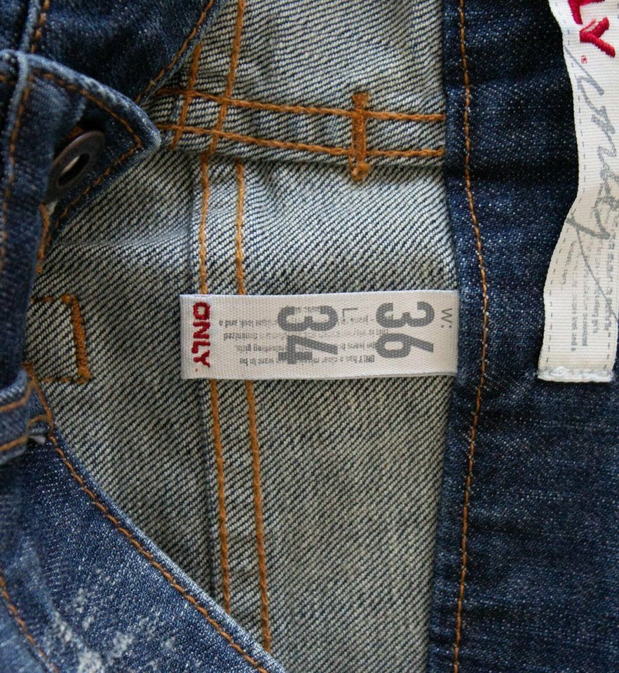 Only Jeans Gr. 36 / 34 blau jeansblau gerades Bein used Look in Bassum