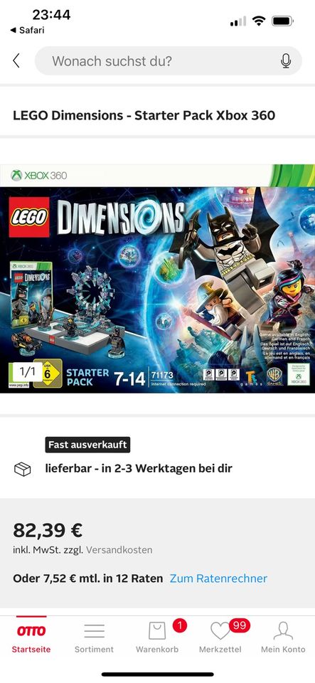 LEGO Dimensions Starter Pack XBox 360 Batman Gandalf NEU OVP in Hamburg