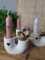 Handmade Vase aus Raysin + Kerze und Trockenblumen Deko Nordrhein-Westfalen - Gelsenkirchen Vorschau