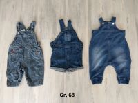 Baby Kind Junge Gr. 68 Latzhose Jeans Kurz Strampler Niedersachsen - Drochtersen Vorschau