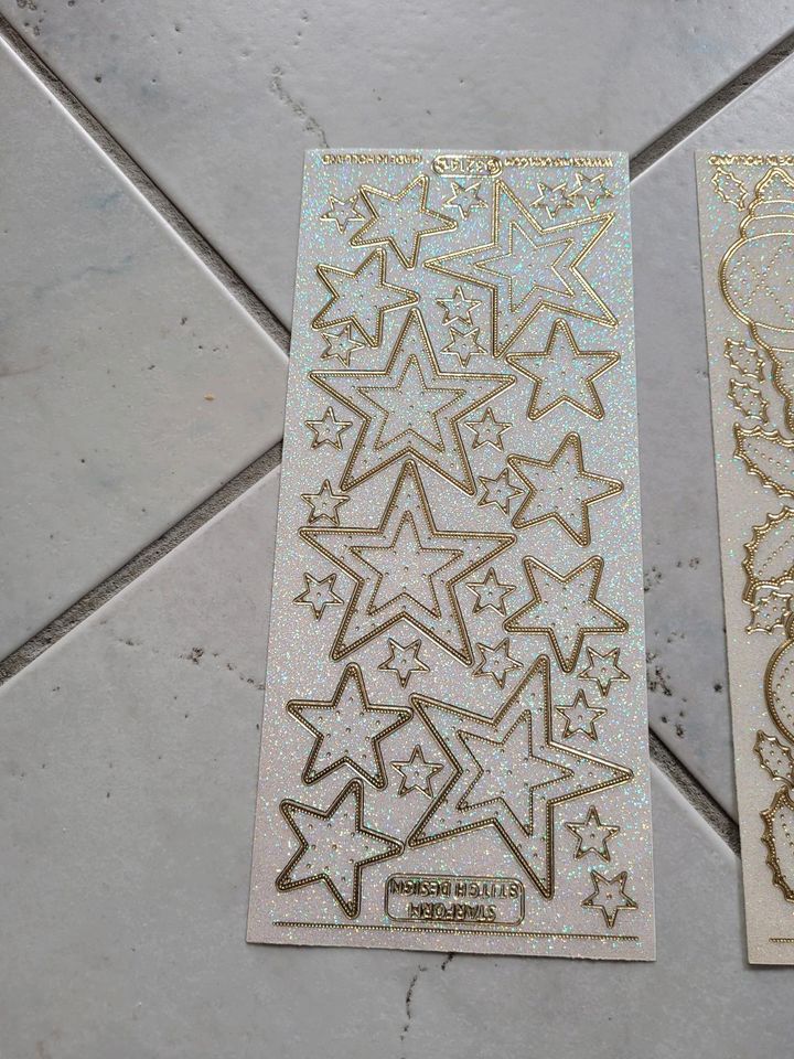 Reliefsticker Relief Sticker Gold transparent Glitter in Ebsdorfergrund