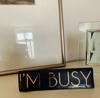 Office Envy Paper Weight „I‘m busy“ neu massiv blau gold Pankow - Prenzlauer Berg Vorschau