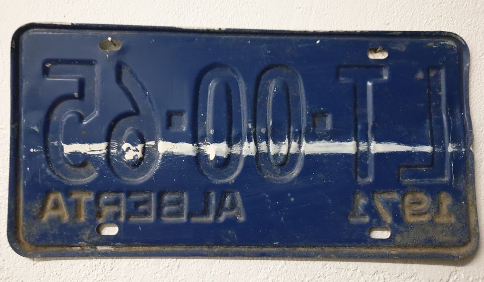 PKW Auto Kennzeichen Nummernschild Canada Alberta 1971 in Berlin
