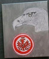 Leinwandbild Eintracht mit Adler 25x30 Neu mit Acrylfarben Hessen - Langen (Hessen) Vorschau