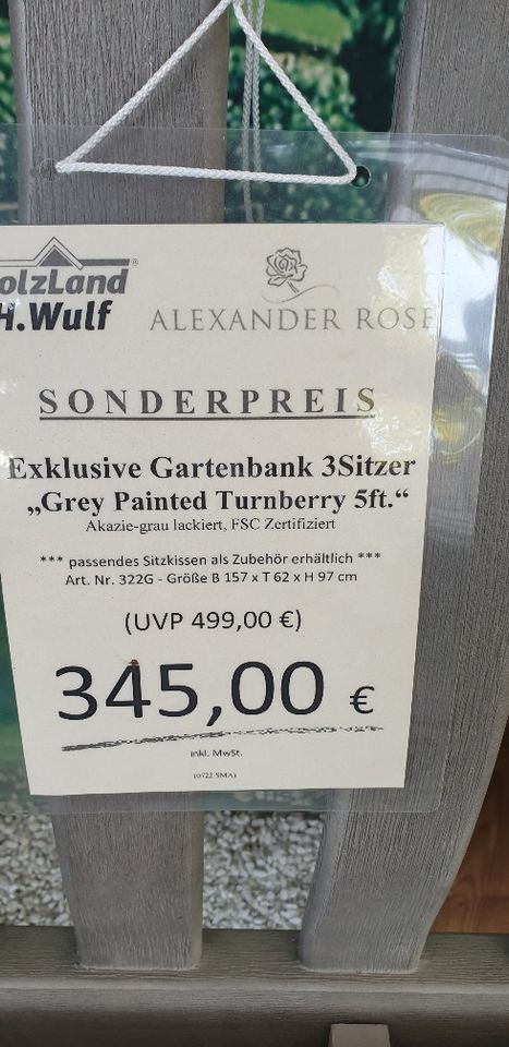 Alexander Rose Sitzbank Sitzbänke  Muster  Sonderpreise ab in Ahrensburg