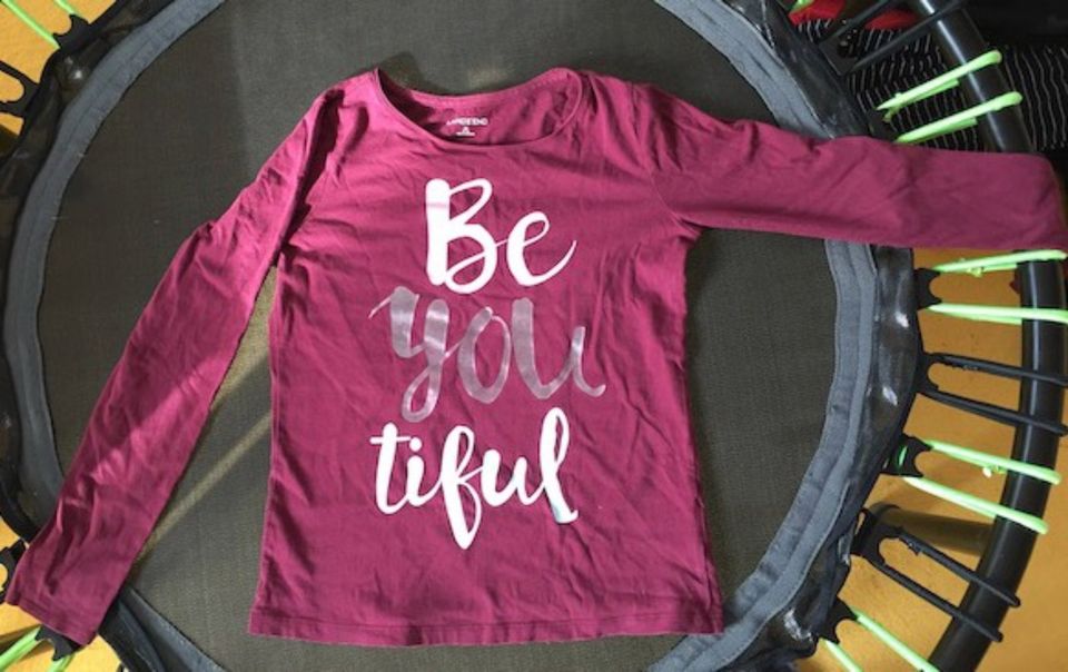 Lands'End "Be youtiful"-Langarmshirt (M, 10-12 /146-152), weinrot in Hamburg