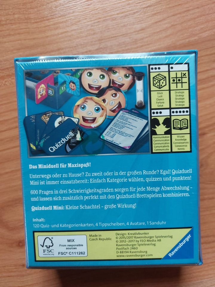 Neu und originalverpackt Spiel Quizduell Mini - Ravensburger in Wallscheid