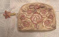 Kosmetiketui/Tasche, Beige mit Rosen Blumen Sticker. Hessen - Darmstadt Vorschau