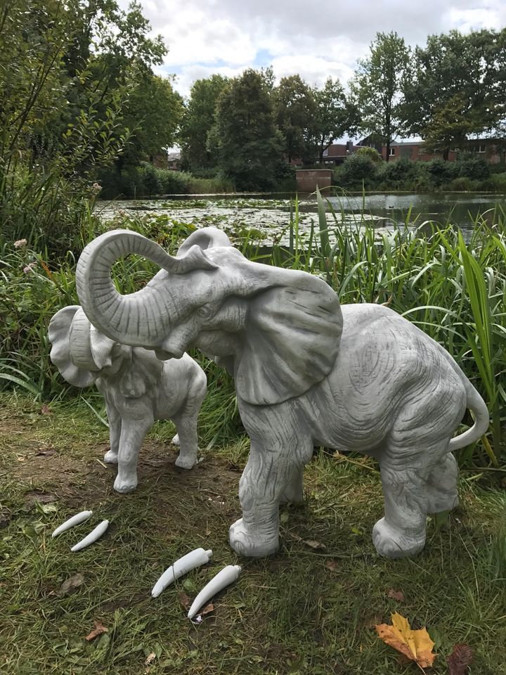 ‼️XL 120kg Elefant Elephant Elefantengruppe Elefanten Steinguss‼️ in Karlsruhe