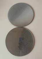 2 Stück runde Glas Platten / Deko Teller Spiegel Glitzer Baden-Württemberg - Bahlingen Vorschau