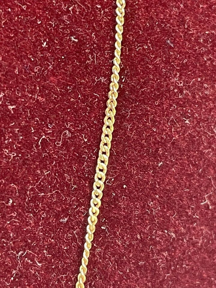 GOLD KETTE & Anhänger 14k 585 50,7cm L 0,13cm B 6,04g GG AU in Berlin