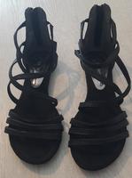 Sandaletten, Sandalen, flach, Glitzer, schwarz, Gr.39 Bremen-Mitte - Bahnhofsvorstadt  Vorschau