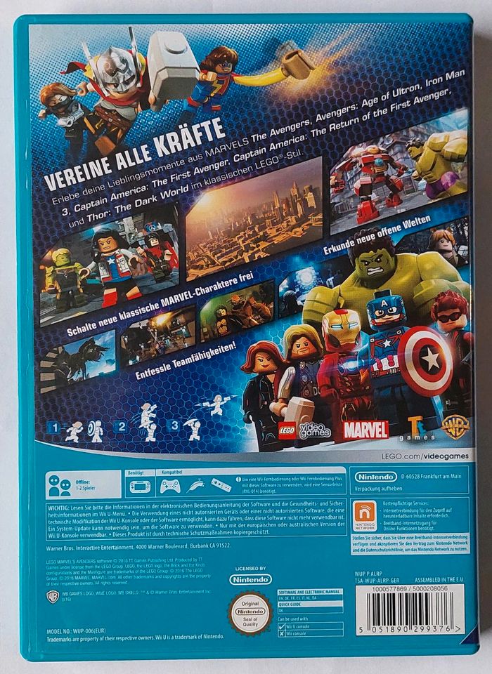 Nintendo Wii U Spiel LEGO MARVEL AVENGERS in Schechingen