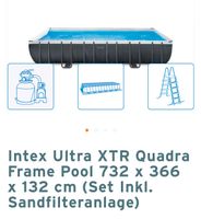 İntex ultra xtr frame pool 732 x 366 x 132 komplett leiter filter Duisburg - Rheinhausen Vorschau