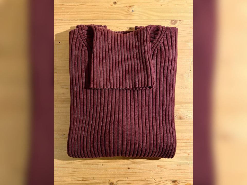 Tom Tailor Rollkragen-Strickpullover, bordeaux, Gr. XL in Heidelberg