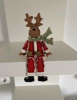 Kantensitzer Figur Rentier aus Holz rot braun / Weihnachtsdeko Hessen - Hanau Vorschau