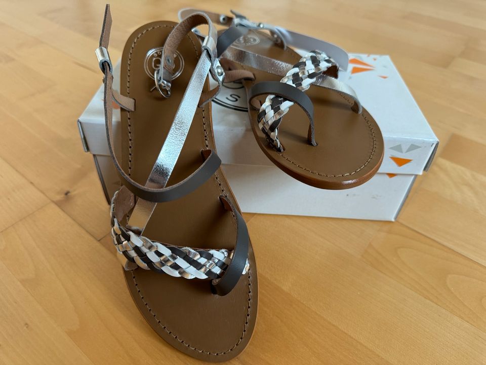 GS Golden Sun Sandalen Grey/Silver Leder NEU in Mainz