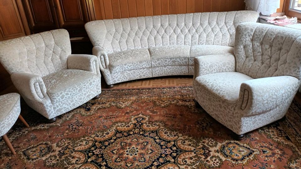 Clubgarnitur Rundsofa + 2 Sessel Vintage 1970er  Couch Clubsessel in Mülheim (Ruhr)