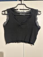 Schwarzes Croptop Spitzenoptik Gr. S Hessen - Dreieich Vorschau