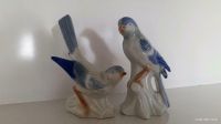 Vintage Vogel Pärchen, Keramik blau weiß Wandsbek - Hamburg Hummelsbüttel  Vorschau