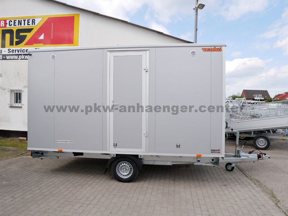 MOBI4211 Bauwagen 8-Personen Chemie-WC Lager 1300kg 413x217x212cm Mannschafstwagen in Stuhr