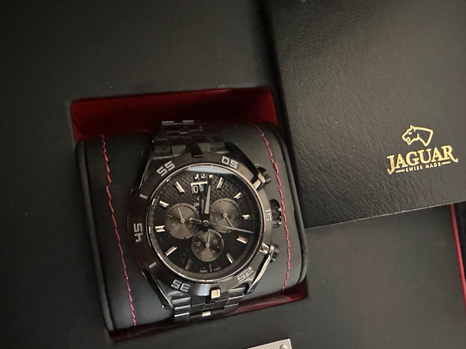 Jaguar Uhr Limited Edition schwarz stahl in Lauenburg
