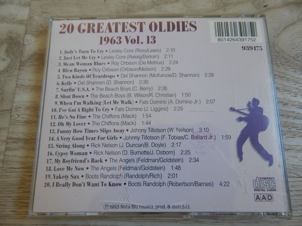 Musik CD 20 Greatest Oldies 1963 Vol.13 in Oberzent