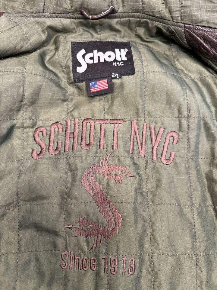 Schott NYC Leder Parka warmer Winter Mantel Jacke Parker Gr.XXXL in Köln