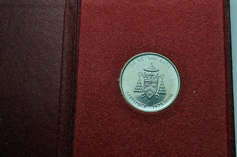 Historisch: 500 Lire Silbermünze Vatikan zur Sedisvakanz 1978 in Düsseldorf