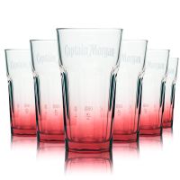 Captain Morgan Rum Glas Longdrink Gläser rot satiniert Cocktail Baden-Württemberg - Pforzheim Vorschau