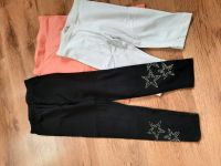 10/23 Gr.110-128 drei Mädchen  Leggings, getragen Sachsen-Anhalt - Zielitz Vorschau