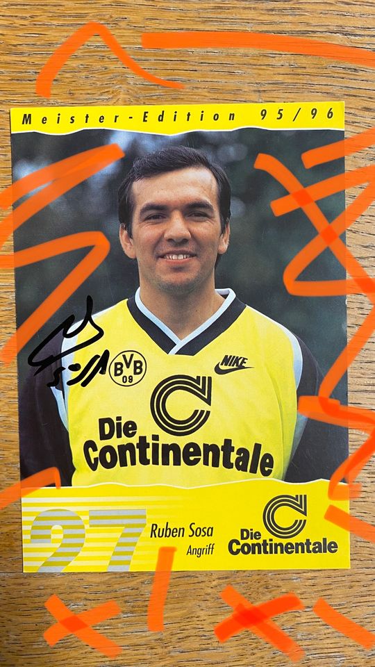 Autogramm & -karte BVB Ruben Sosa Meister-Edition 1995/1996 in Köln