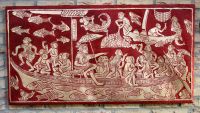 Wandrelief Angkor Wat in Kambodscha rot gold ca. 57 x 107 (A051) Rheinland-Pfalz - Wassenach Vorschau