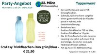 EcoEasy Trinkflaschen Duo 750ml 1l blau grün Tupperware Kr. München - Ismaning Vorschau