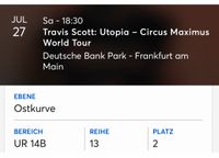 Travis Scott, 27.Jul. Frankfurt, 14B, Reihe 13, Platz 2 Hessen - Wiesbaden Vorschau