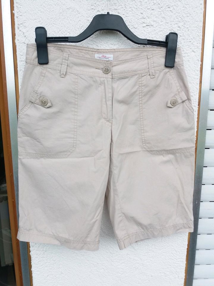 S. oliver Bermuda Shorts kurze Hose Chino 36 Beige in Mötzingen