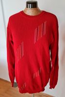 Azzaro True Vintage Strickpullover mohnrot unisex Längsrippen Sachsen - Zwickau Vorschau