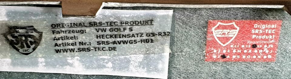 Golf 5 R32 Heckansatz SRS Tec GTI GT Style Heckeinsatz VW SRS-TEC in Haibach Unterfr.