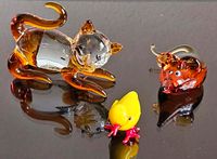 Katzen/Maus/Küken-Set aus Murano Glas Bayern - Freising Vorschau