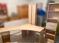 Schreibtisch ausziehbar halbrund + 2 Schrank Regal Büro  Kinder Bayern - Adelzhausen Vorschau