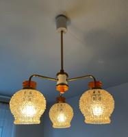 Deckenlampe retro vintage DDR orange Glas 70er Sachsen - Mockrehna Vorschau