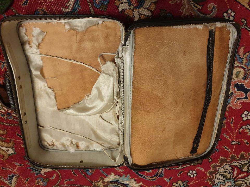 schwarzer Lederkoffer Ledertasche vintage in München