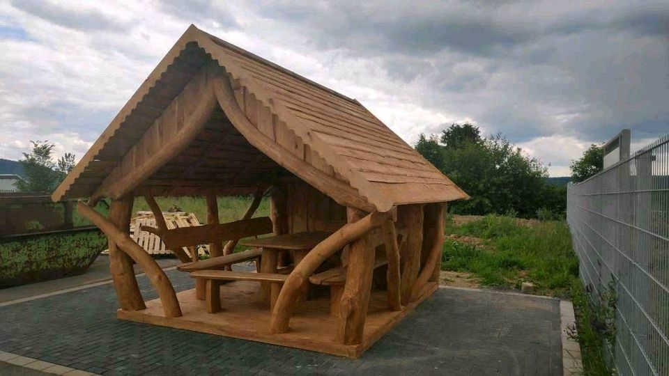 Gartenpavillon 3,5 Meter lang, Holzpavillon, Gartenhaus, Hütte in Aurach