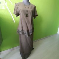 "Naomi" 2-teiliges Kleid modernes khaki-schwarz Gr. 40 Leipzig - Schönefeld-Abtnaundorf Vorschau
